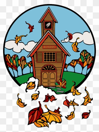 School, Country, Education, Fall, Leaves, Harvest, - School Fall Clipart - Png Download