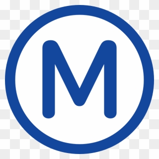 Free Vector Metro M Clip Art - Logo Métro Paris - Png Download