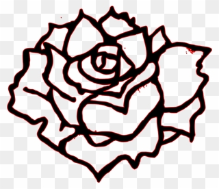 Rose Clip Art Black And White - Png Download