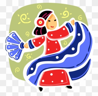 Vector Illustration Of Spanish Flamenco Dancer Dancing - Spanish Culture Clip Art - Png Download