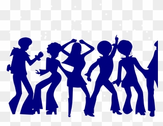 Drawing Of People Dancing - Disco Dancing Silhouette Png Clipart