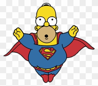 Homer Simpson Superman - Super Homer Simpson Clipart