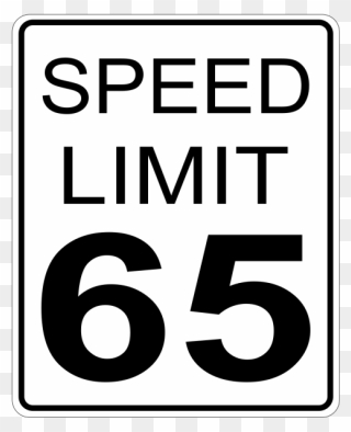 Speed Limit Sign Clip Art - Png Download