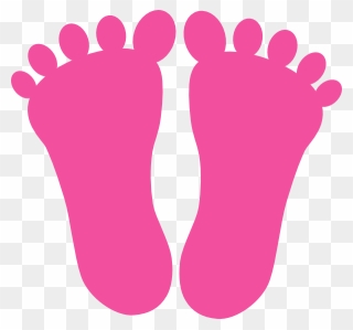Footprints Clipart Pink, Footprints Pink Transparent - Clip Art Foot - Png Download