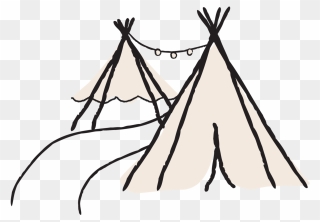 Two Tipis Copy - Illustration Clipart