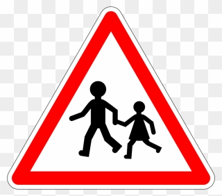 School Exit Warning Tab - School Traffic Signs Clipart