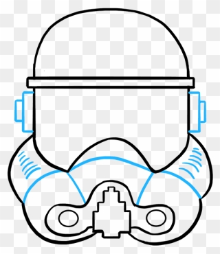 How To Draw A Stormtrooper Helmet Really Easy Drawing - Storm Trooper X Drawings Clipart