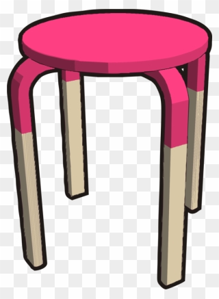 Stool,end Table,outdoor Table - Cartoon Stool Clipart - Png Download