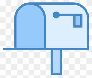 Mailbox Clipart Transparent - Blue Transparent Background Mailbox Icon - Png Download