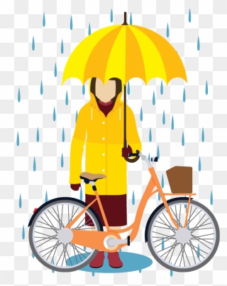 Transparent Mary Poppins Umbrella Clipart - Bicycle - Png Download
