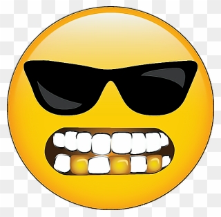 Smiley Face With Grillz Clipart
