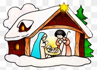 Clip Art Christmas Day Openclipart Santa Claus Nativity - Christmas Jesus Clipart - Png Download