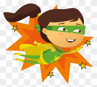 Flying Girl - Cartoon Clipart