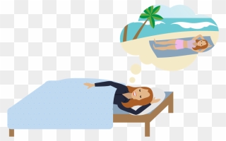 Transparent Clipart Person Lying Down - Person Lying Down Dreaming - Png Download