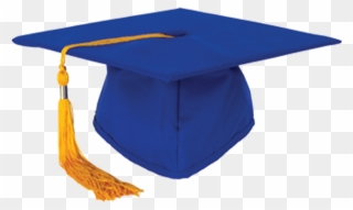 Square Academic Cap Graduation Ceremony Hat Blue - Blue Graduation Cap Png Clipart