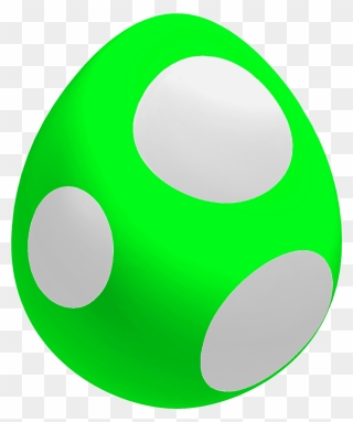 Lime Baby Yoshi Egg - Mario Yoshi Egg Coloring Page Clipart