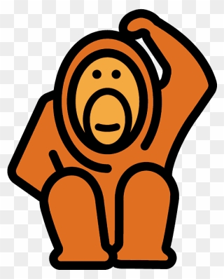 Orangutan Emoji Clipart - Png Download