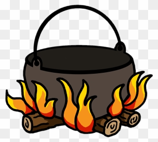 #fire #cauldron #firewood #firepit - Pot On A Fire Clipart