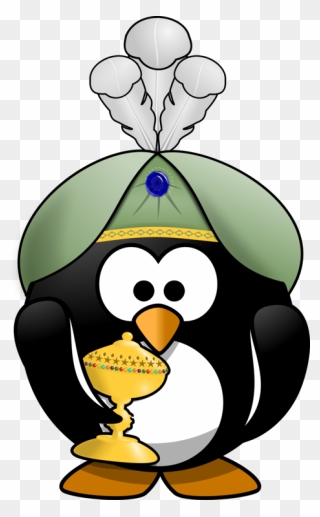 Flightless Bird,vertebrate,bird - Penguin Wearing A Hat Clipart