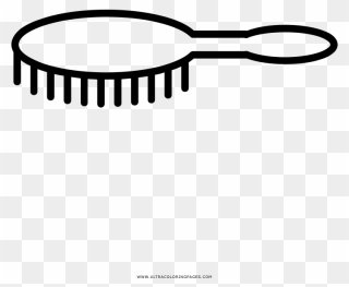 Hair Brush Coloring Page Clipart
