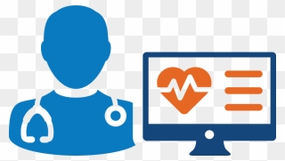 Nurse And Computer - Doctor Infographic Png Clipart