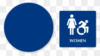 Transparent Handicapped Clipart - Womens Bathroom Sign - Png Download