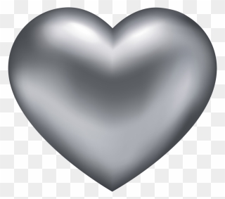 Silver Heart No Background Clipart
