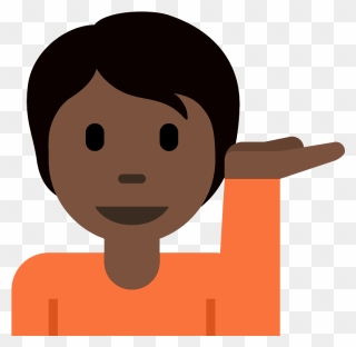 Person Tipping Hand Emoji Clipart - Cartoon - Png Download