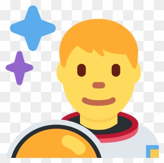 Man Astronaut Emoji Clipart - Astronaut Thinking - Png Download