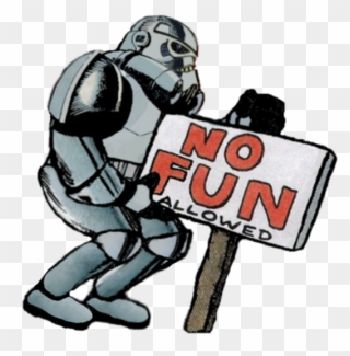 No Fun Llowed Protective Gear In Sports Fictional Character - No Fun Allowed Png Clipart