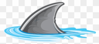 Clipart Shark Fin Cartoon - Shark Fin Transparent Background - Png Download