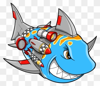 Shark Clipart Robot - Shark Vector Png Transparent Png