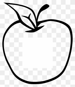 Clip Art Black And White Apple - Png Download
