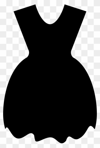 Dress Clip Art Black & White - Little Black Dress - Png Download