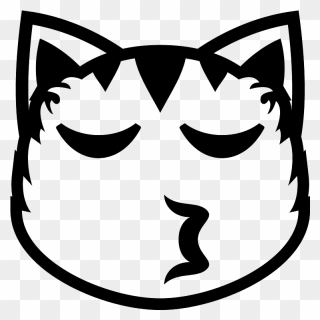 Kissing Cat Emoji Clipart - Cat Owner T Shirt - Png Download