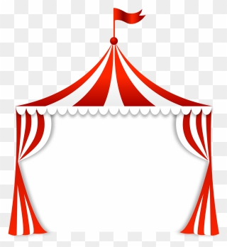 Molduras Em Png Tema Circo - Clip Art Carnival Tent Transparent Png