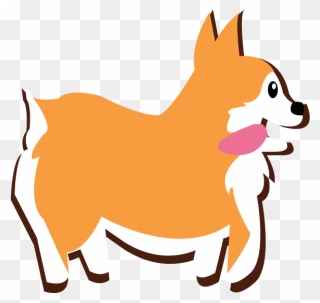 Corgi-side - Cartoon Dog Transparent Background Clipart