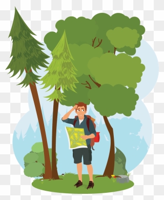 Hunter In Woods Clipart - Png Download