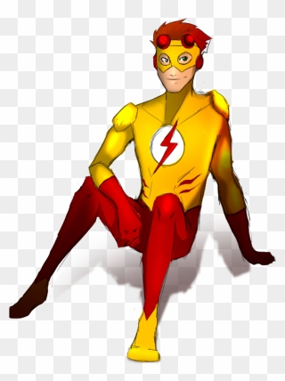 The Flash Clipart Gold Starburst - Kid Flash Png Transparent Png