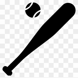 It's An Image Of A Baseball And Bat - Baseball Icon Clipart