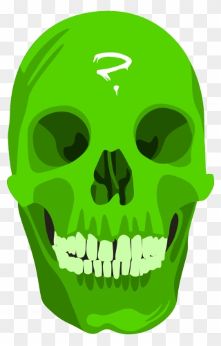 Green Skull By Liakad Just A Green Skull Done In Inkscape - Green Skull Png Clipart