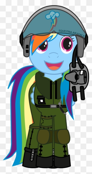 Air Force Clipart Pilot Suit - Rainbow Dash Air Force - Png Download