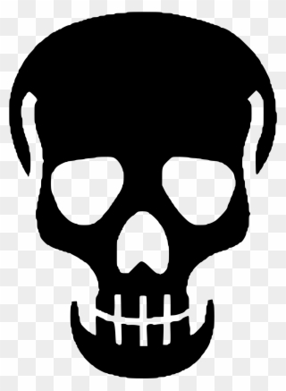 Clipart Skull Vector - Black Skull Png Transparent Png