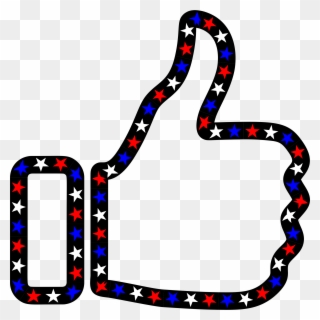 Big Image - Red White And Blue Thumbs Up Clipart