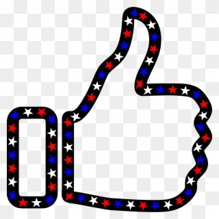 Big Image - Red White And Blue Thumbs Up Clipart