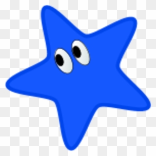 Color Star Cliparts - Blue Star With Eyes - Png Download