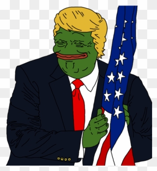 Donald Trump Pepe Flag Clipart