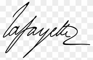 File Signature Lafayette Svg Clip Art Freeuse Download - Signature De La Fayette - Png Download