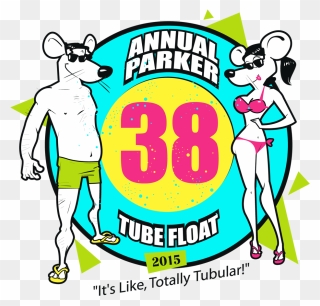 38th Annual Parker Tube Float - Cartoon Clipart