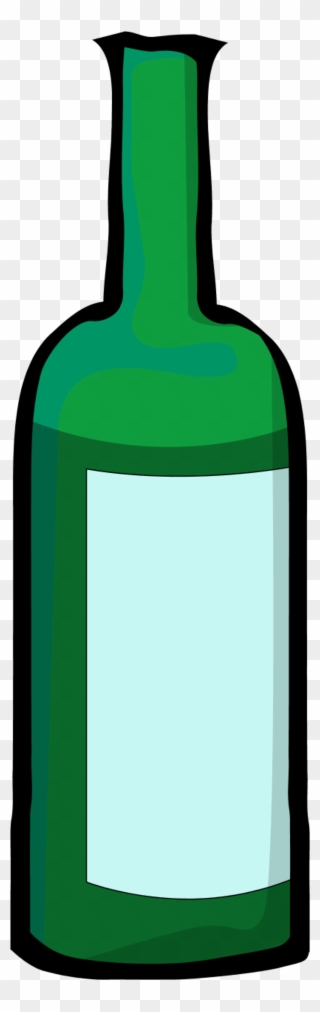 Bottle Clipart Green Bottle - Bottle Of Wine Clipart - Png Download